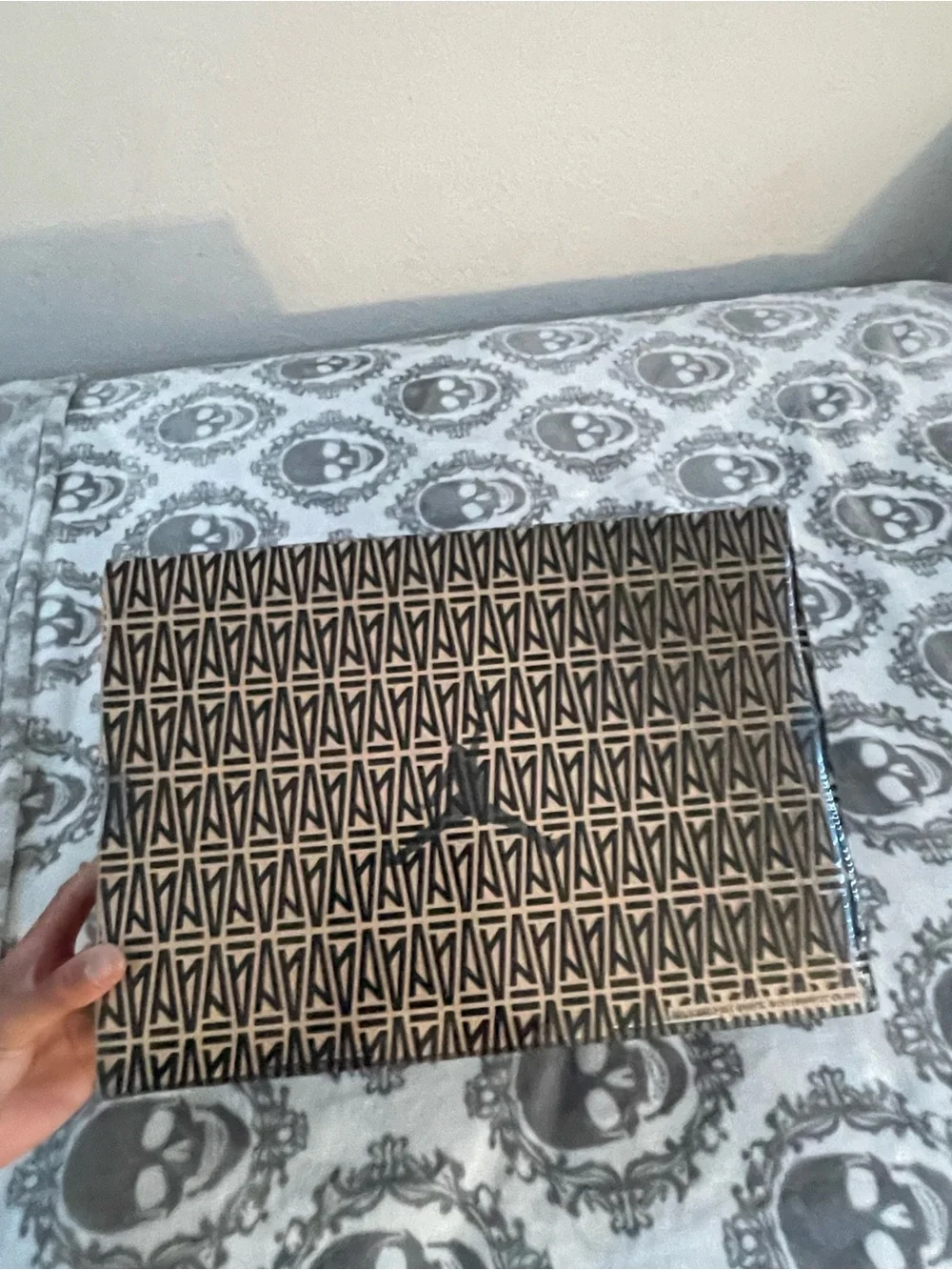 Jordan Black and Red Patterned Shoe Box